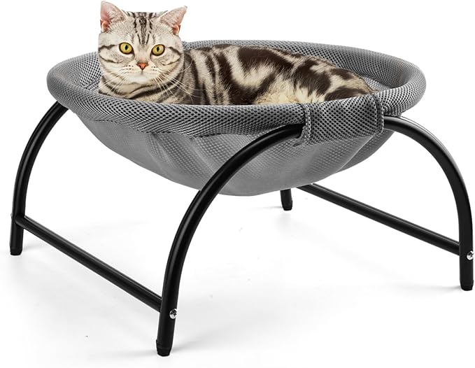LIFLIX Raised Cat Hammock Bed, Free Standing Cat Cot by LIFLIX