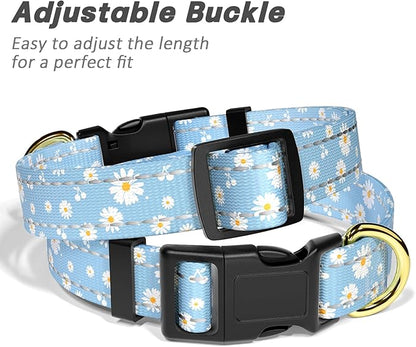 Reflective Dog Collar for Extra Small Dogs, Cute Daisy Theme Adjustable - Image 6