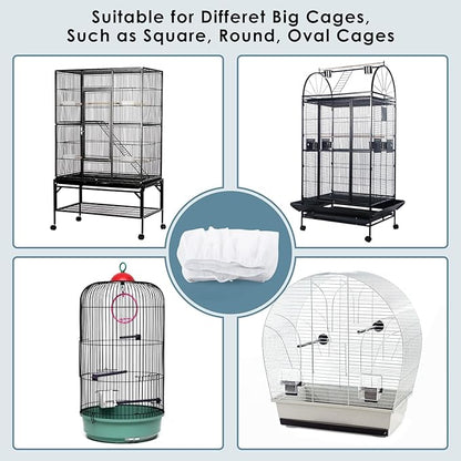 Bissap Bird Cage Seed Catcher, 90-118‘’ Universal Birdcage Net Nylon 31.8'' H - Image 7