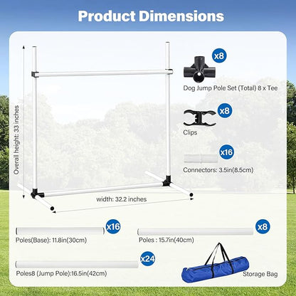 Adjustable Dog Agility Jump Set - Image 2