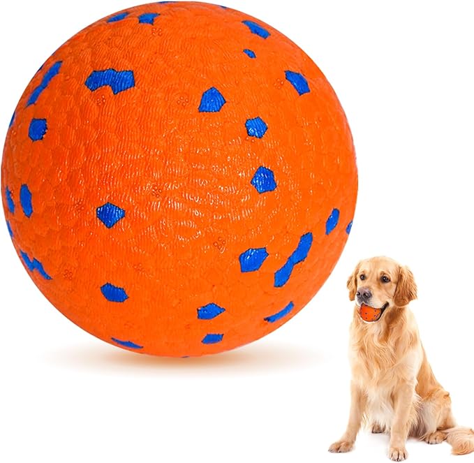 Dog Balls Tennis Ball for Aggressive Chewers Indestructible Dog Teething Chew by CHEODIN