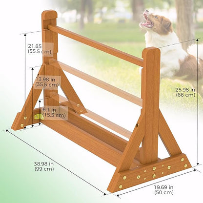 SuniBoxi Dog Agility Set, Wooden Dog Agility Jumps & Dog Hurdles, Dog Agility - Image 5