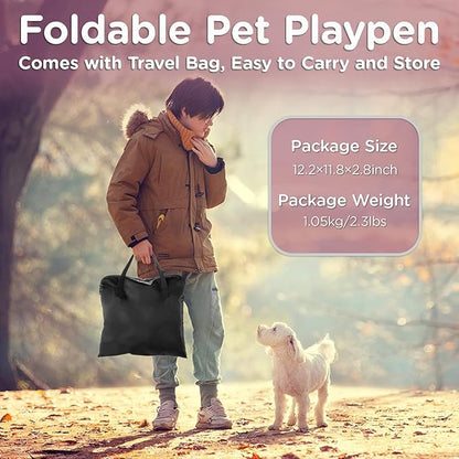 Paw Ballet Foldable Pet Kitten Playpen, Upgrade Waterproof Portable Cat Dog - Image 4