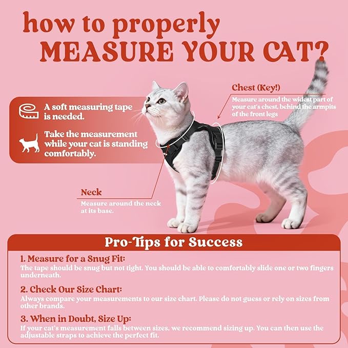 rabbitgoo Cat Harness and Leash Set, Escape Proof Vest Harness - Image 2
