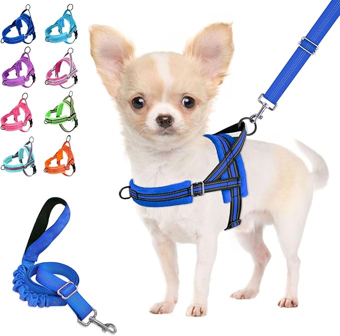 Lukovee No Pull Dog Harness and Leash Set, Soft Padded Small Dog Harness by Lukovee
