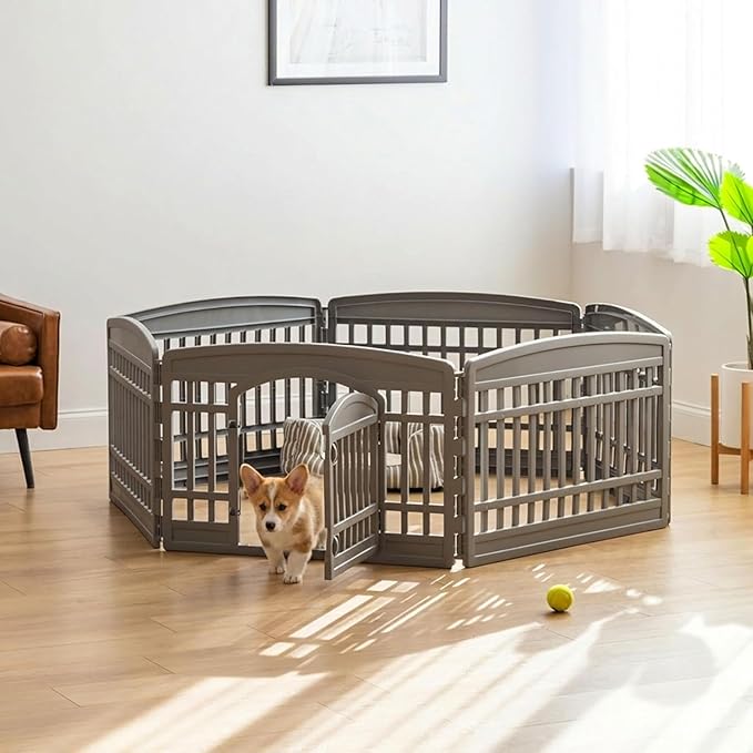 IRIS USA 24" Dog Playpen 6-Panel Pet Exercise Pen - Image 4