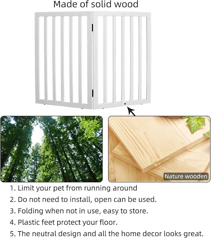 Dog Gate Indoor, Freestanding Dog Fence - Image 6