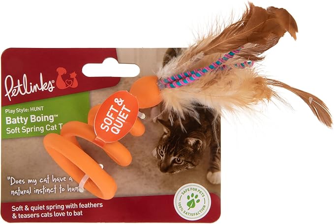 Petlinks Batty Boing Soft Spring & Feather Cat Toy - Image 2