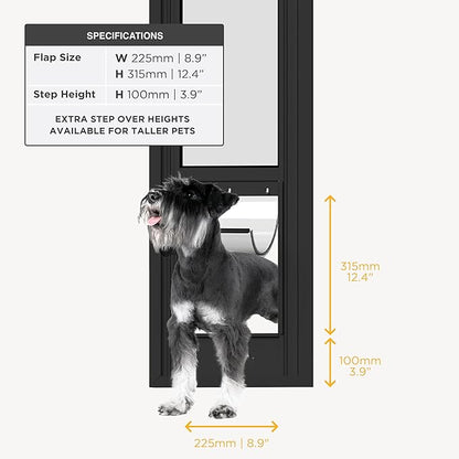 Hakuna Pets Black Glass Patio Pet Door - Image 2
