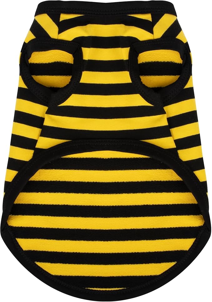 Paiaite Striped Dog Shirt Happy Color Cotton Sleeveless Puppy Shirts Breathable by Paiaite