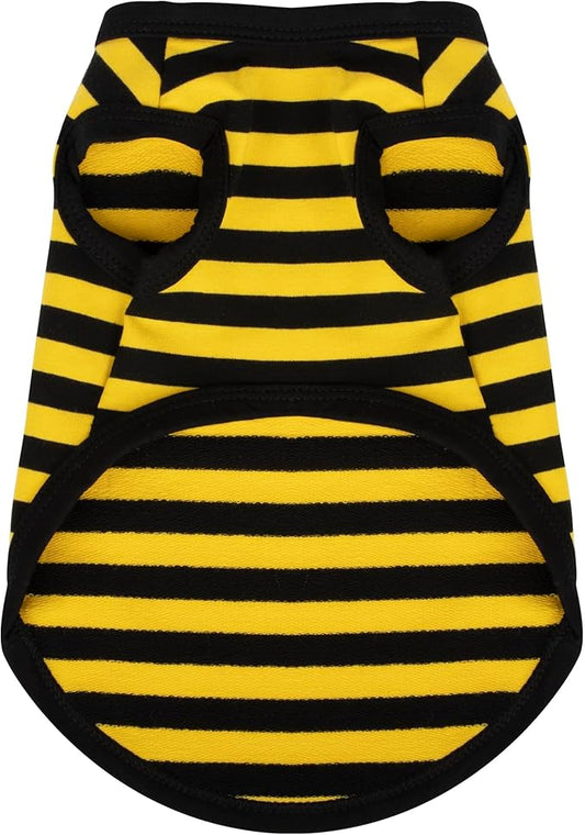 Paiaite Dog Striped Shirt Happy Color Cotton Sleeveless Puppy Shirts Breathable by Paiaite