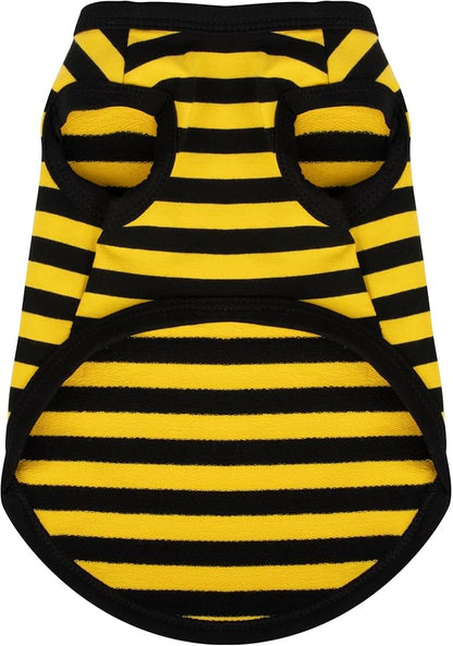 Paiaite Dog Striped Shirt Happy Color Cotton Sleeveless Puppy Shirts Breathable by Paiaite