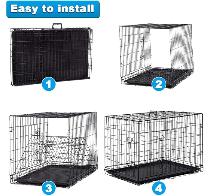 BestPet | Dog Crate | 36" | Black | Foldable Metal Kennel - Image 4