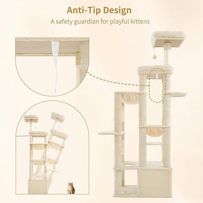 Heybly Cat Tree, 71-Inch Tall Cat Tower - Image 8