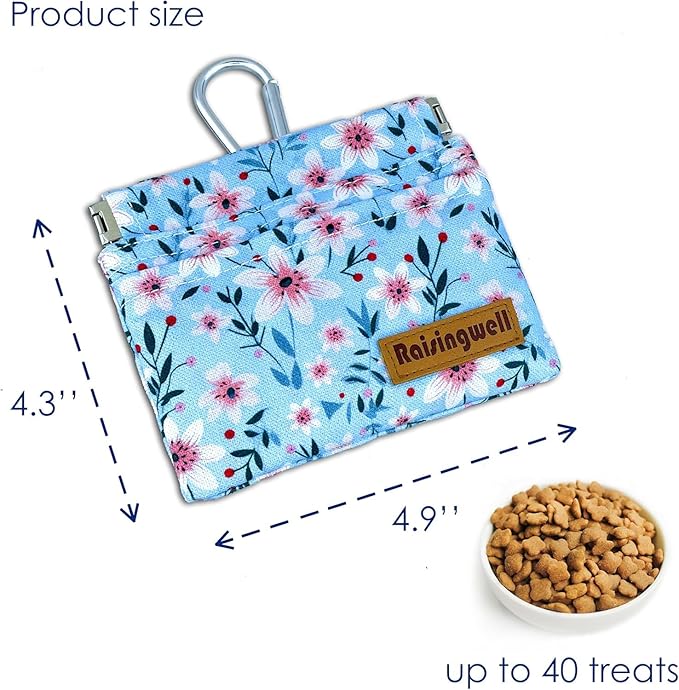 Raisingwell Dog Treat Pouch, Small Cotton Pocket Sized Training Holder - Image 2