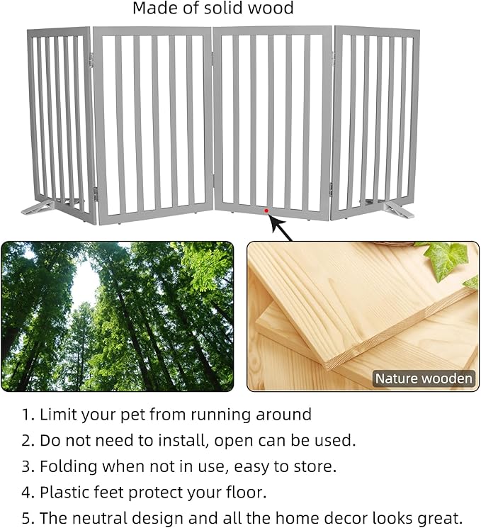 Dog Gate Indoor, Freestanding Dog Fence - Image 6