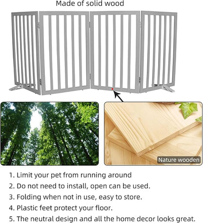 Dog Gate Indoor, Freestanding Dog Fence - Image 6