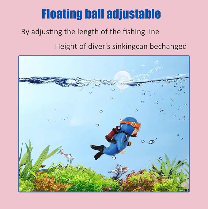 2-Pack Tank Decorations, Cute Little Diver, Aquarium Decoration Accessories - Image 3