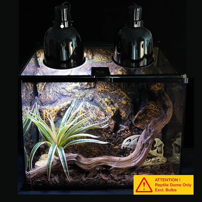Reptile Light Fixture, Dual Heat Lamp Holder Fixtures - Image 2