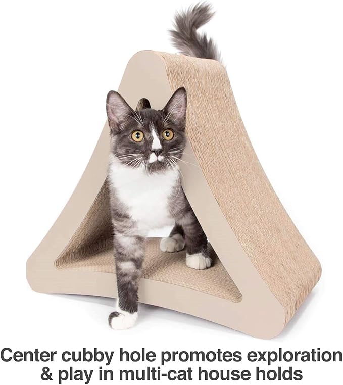 PetFusion 3-Sided Vertical Scratch Play & Perch Cat Scratching Post, 100% - Image 8
