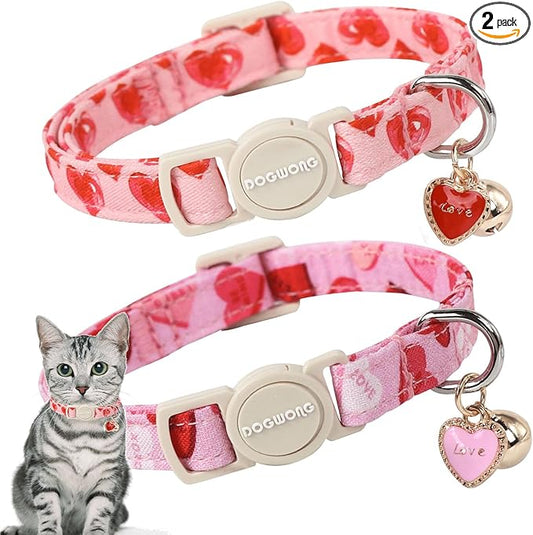 Cat Collar, 2 Pack Cat Collars Breakaway by DOGWONG
