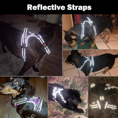 PHOEPET Reflective Dog Harness Large Breed Adjustable No Pull Vest - Image 5