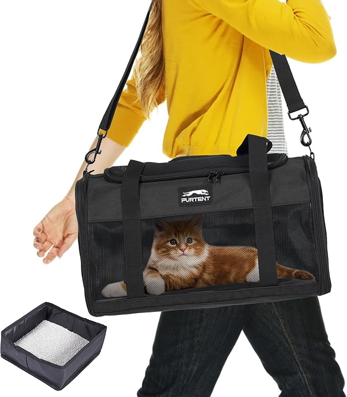 TSA Approved Pet Carrier for Small Cats and Puppies, Soft-Sided and Foldable by FURTENT