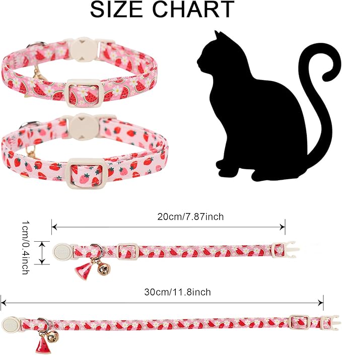 2 Pack Pink Cat Collars - Image 4