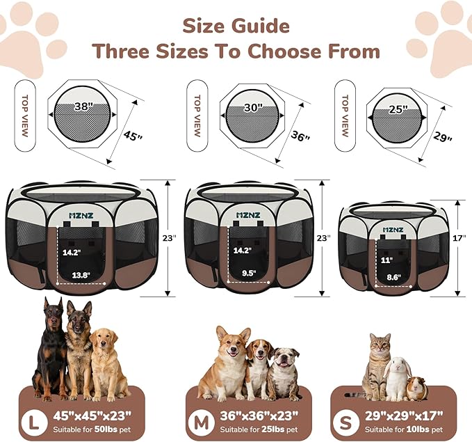 Dog Playpen, Portable Puppy Pet Crate Indoors - Image 2