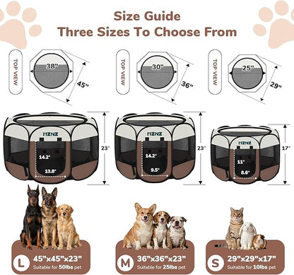 Dog Playpen, Portable Puppy Pet Crate Indoors - Image 2