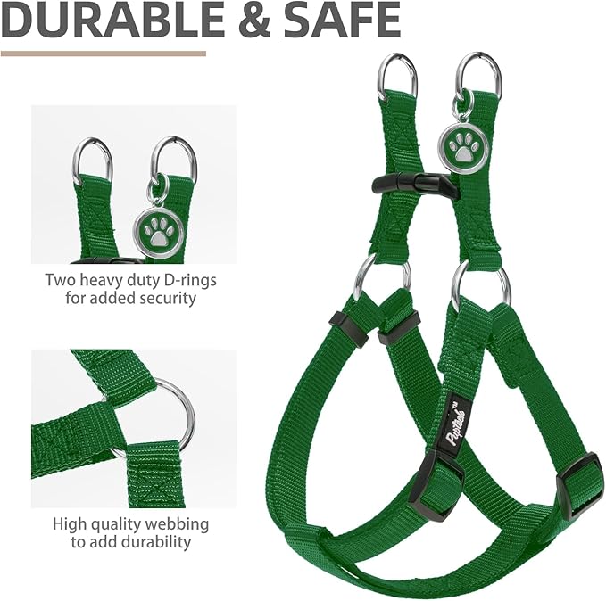 PUPTECK No Pull Dog Harness Soft Adjustable Basic Nylon Step in Puppy Vest - Image 2