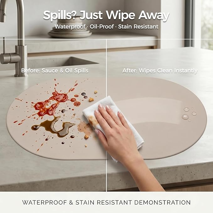 Premium Thick Silicone Placemat，Heat & Oil Resistant, Non-Slip Table Mat - Image 5