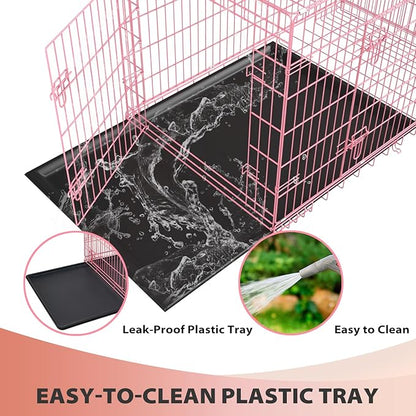 BestPet | Dog Crate | 24" | Pink | Foldable Metal Kennel - Image 5