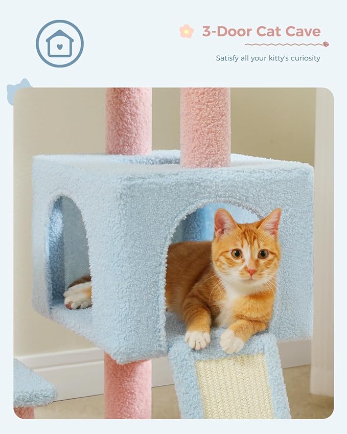 MUTTROS Flower Cat Tree 47.2" Multi-Level Cat Tower - Image 3