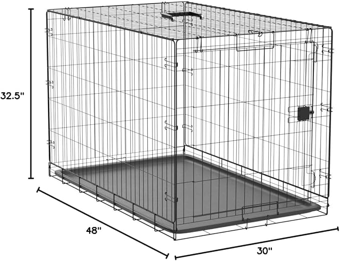 Amazon Basics Portable, Foldable Metal Wire Dog Crate - Image 5