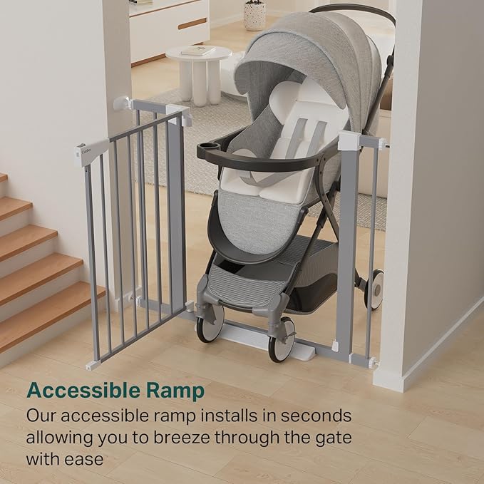 Cumbor 29.7-40.6" Baby Gate for Stairs, Mom's Choice Awards Winner-Dog Gates - Image 8