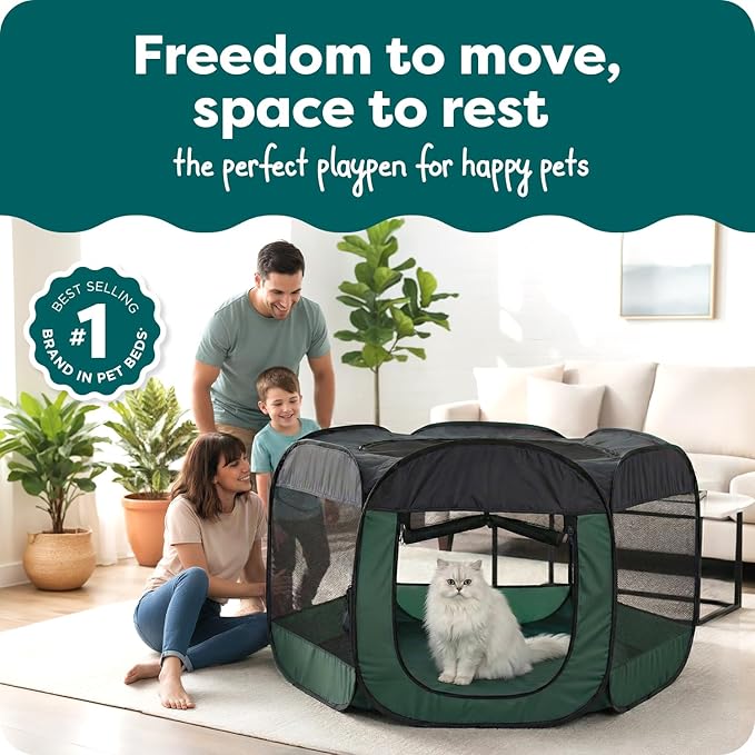 FurHaven Soft-Sided Dog & Cat Playpen, Portable Foldable Indoor & Outdoor Pet - Image 2