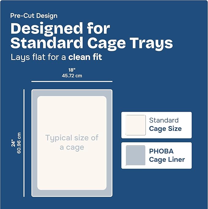 PHOBA Bamboo Charcoal Bird Cage Liners, Bamboo Charcoal Odor Control Papers - Image 6