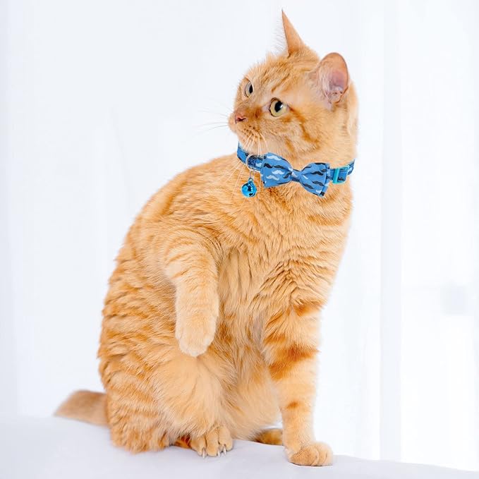 Breakaway Cat Collar with Removable Bow Tie and Bell, 3 Pack Safety Buckle - Image 6