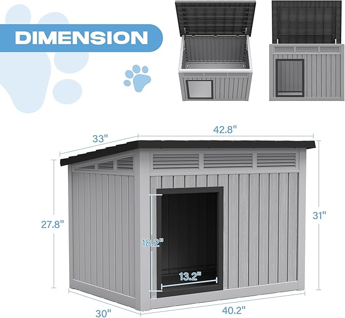 Fancyango Large Weatherproof Dog House - Image 5