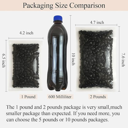 FANTIAN 2 lbs Black Pebbles for Indoor Plants, 3/8 inch Decorative Rocks - Image 4