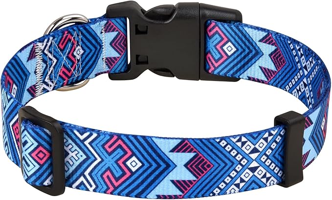 Mihqy Dog Collar with Bohemia Floral Tribal Geometric Patterns - Image 2