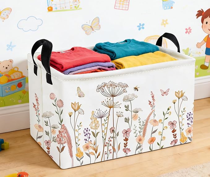 Essme Rectangular Flower Basket, Storage Bins Organizer - Image 4