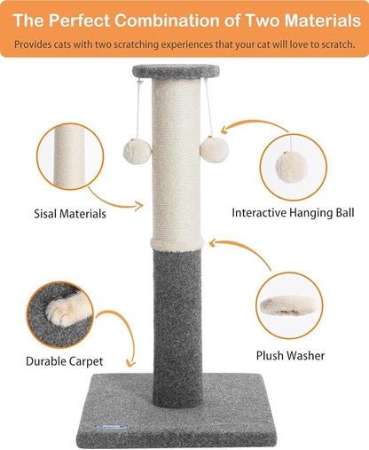 34-Inch Tall Cat Scratching Post, Komicoll Large Scratch Post, Sisal Cat - Image 6