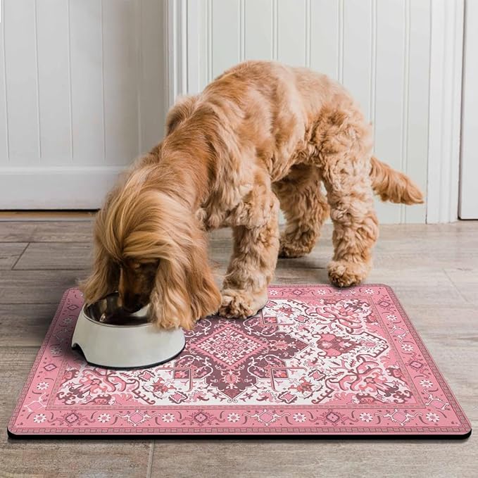 Pet Feeding Mat for Floors Waterproof Dog Mat for Food and Water Absorbent - Image 7