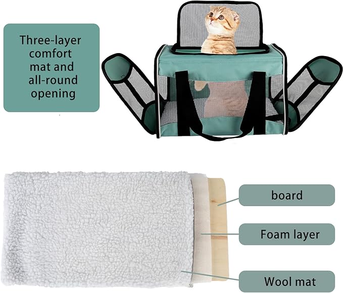 Cat Dog Carriers Soft-Sided Pet Carrier Large Cats - Image 2