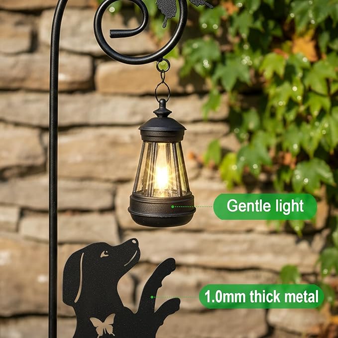 Metal Dog Stake with Solar Lights Outdoor Decorative, Beagle Lawn Ornaments - Image 7