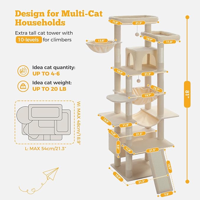 MUTTROS 81" Heavy Duty Cat Tree - Image 7