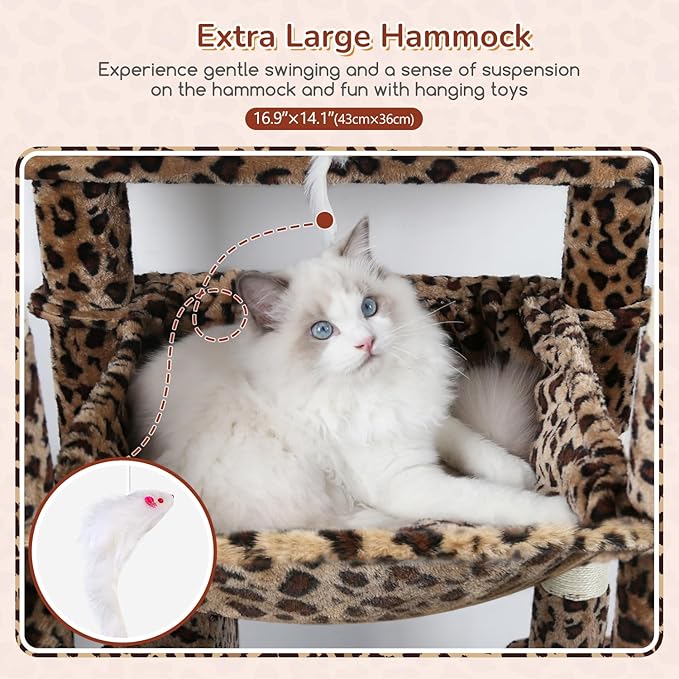 Globlazer Heavy Duty Cat Tree Tower, 70inch Sturdy Cat Tree - Image 4