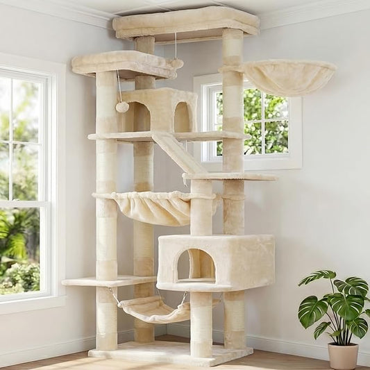 Heybly Cat Tree, 71-Inch-Tall Tower by HEYBLY